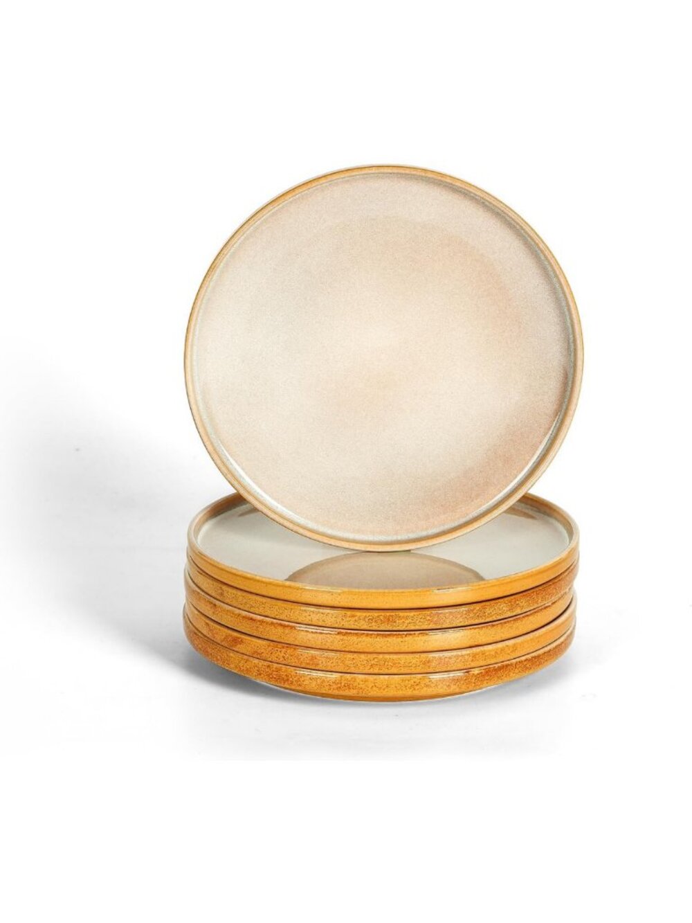 Set of 6 Ceramic Salad Plates - 8 Inch Porcelain Appetizer & Dessert Dishes